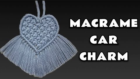 Macrame Car Charm | macrame wall hanging #macrame #macrametutorial #craft #trending #macramedecor