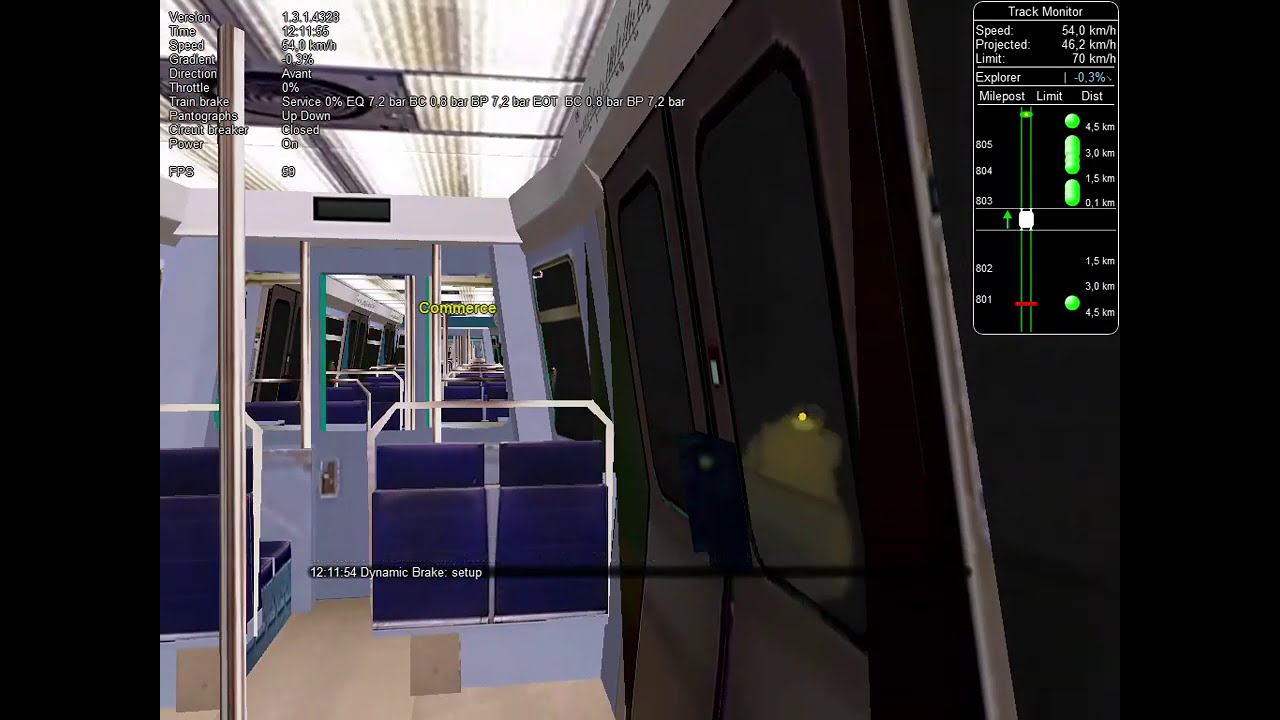 [Open Rails] Voyage entre Lourmel et Commerce en MF77 - YouTube