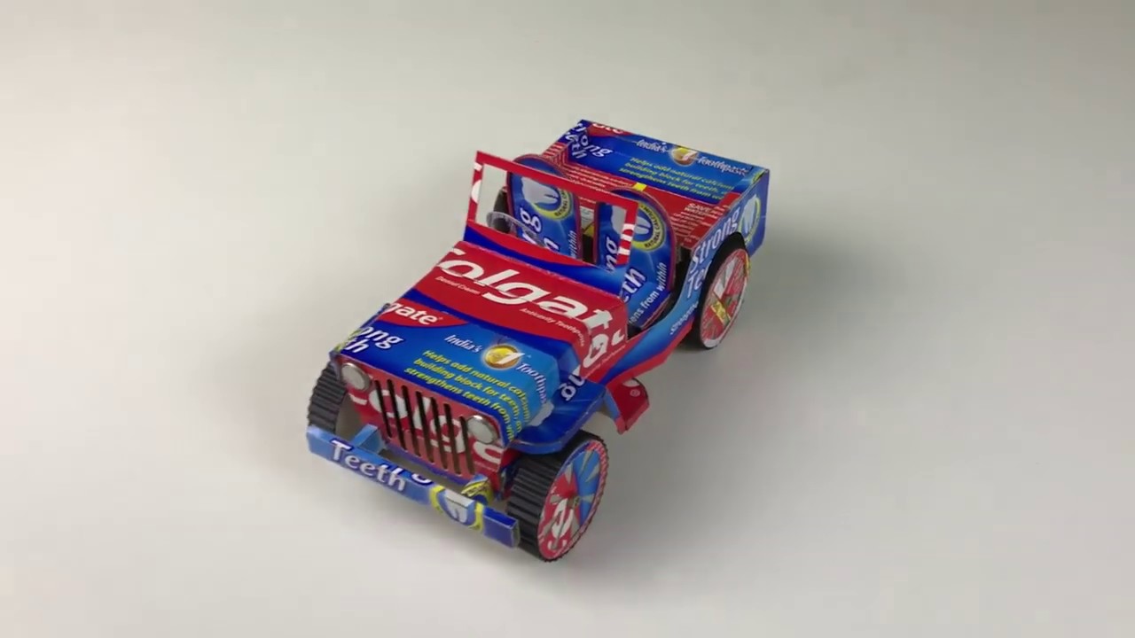 An Amazing Car Jeep Making from Toothpaste box YouTube