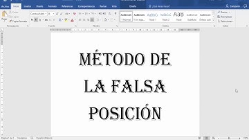 Método de la falsa posición usando excel, ejemplo 1