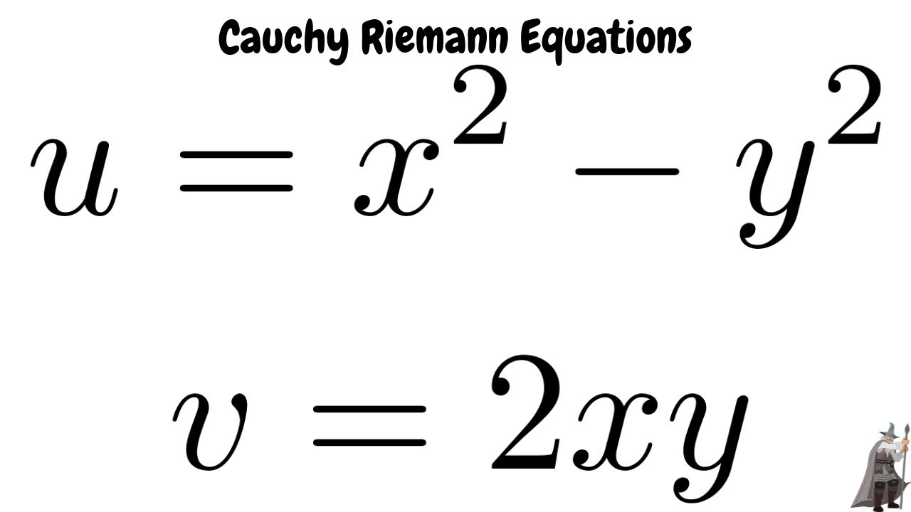 Show That U X 2 Y 2 And V 2xy Satisfy The Cauchy Riemann Equations Youtube