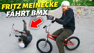 FRITZ MEINECKE fährt ZUM ERSTEN MAL BMX 😱 BMX VLOG | MOOO