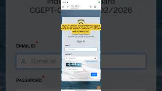 Indian coast guard admit card 2025 !! Indian coast guard navik GD DB admit card kaise download Karen