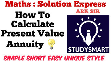 Present Value | Maths & Statistics sem 2 |Exam 2025 FYBCOM SEM 2 |University Paper Solution