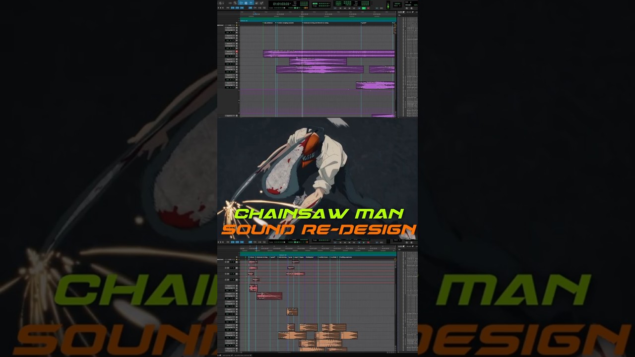 CHAINSAW MAN - SOUND RE-DESIGN #audio  #avidprotools   #sounddesign   #denji  #anime  #chainsawman
