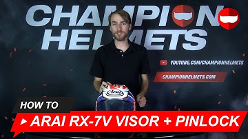 Hoe vervang je het vizier en de Pinlock lens van de Arai RX-7V  - ChampionHelmets.com