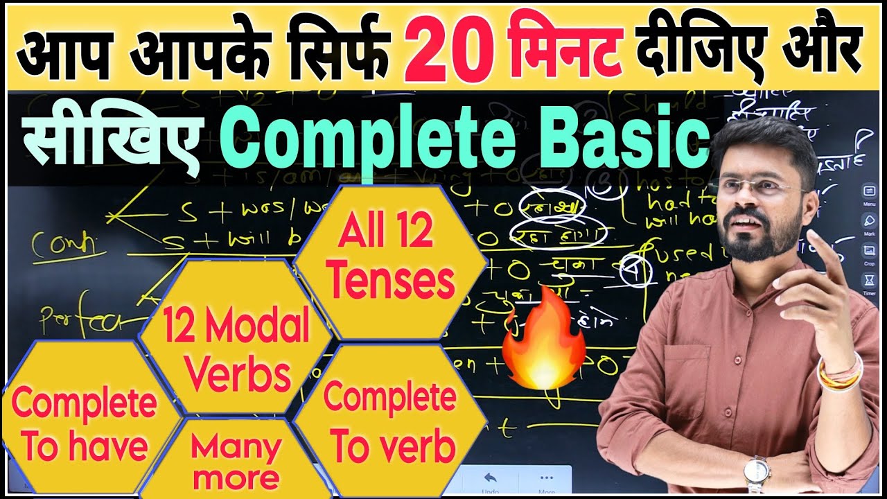 20 Minutes में Basic English Complete करे | To be To have Tense Modals |  English Speaking Practice