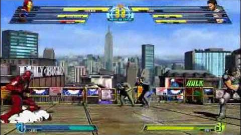 Marvel vs Capcom 3 - (Captain America, Deadpool, Iron Man) vs (Dante, Chris, Felicia)