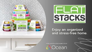 FLAT STACKS 4 PC. SQUARE CONTAINER SET – Ocean Sales USA