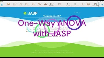 One Way ANOVA with JASP