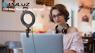 Ring Selfie Light Dimmable Dual Color Temperature LED Curved Vlogging Photographic Video Light screenshot 5