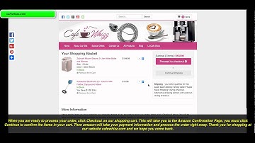 Cafe Whizz Amazon Associates Affiliate Checkout Process