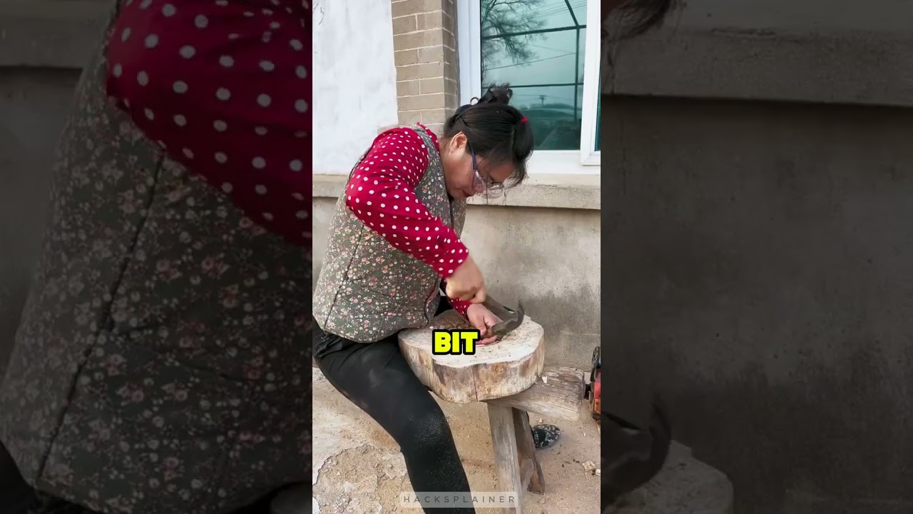 Она превратила деревянный брусок в самодельную печь! 😱