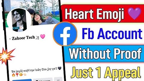 Heart Emoji Name Facebook Account Just Now 2023 || Heart Emoji Name Facebook Account New Trick
