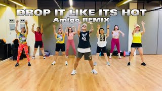 DROP IT LIKE ITS HOT ( AMIGO REMIX ) | Zumba | Tiktok trend | Dance Fitness | Zin Teddy Resimi