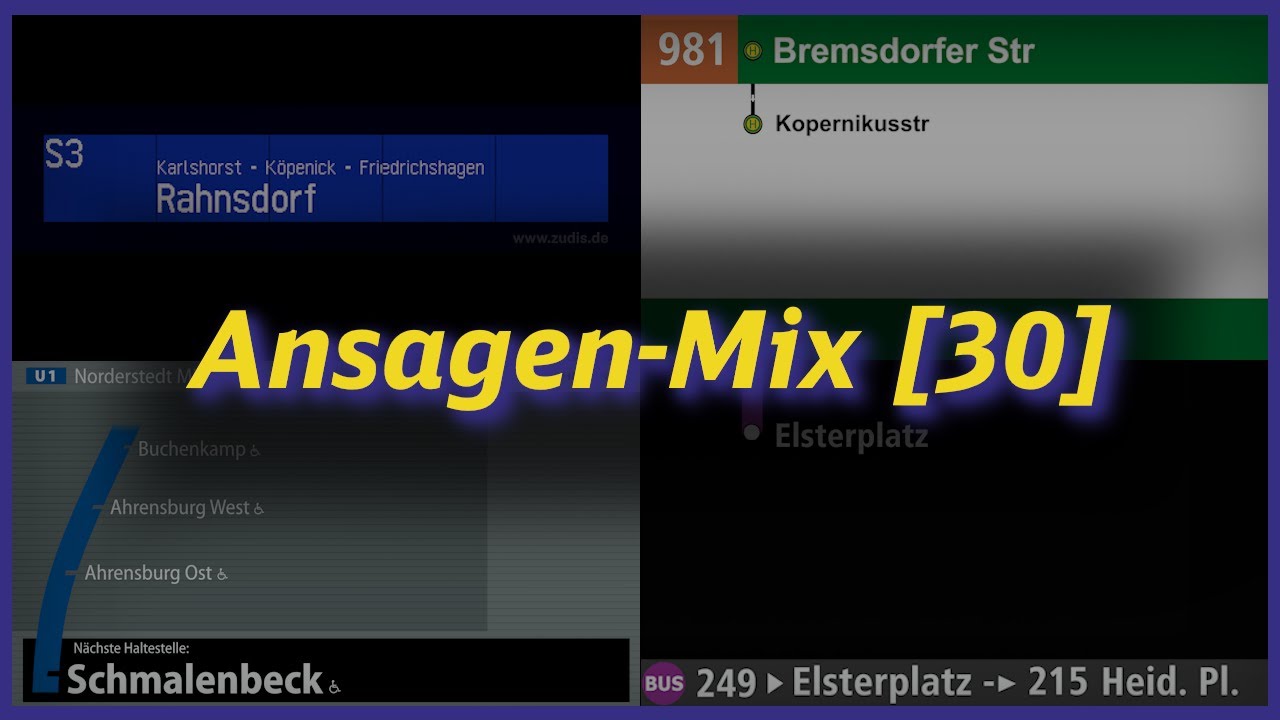 Ansagen-Mix aus Berlin, Brandenburg, Schleswig-Holstein, Westpommern (PL) und mehr... [30]