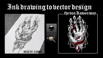 Ink drawing to vector design using Inkscape
