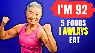 I eat These Foods To CONQUER AGING! Japan's OLDEST Fitness Instructor: Takishima Mika (92 yr old)