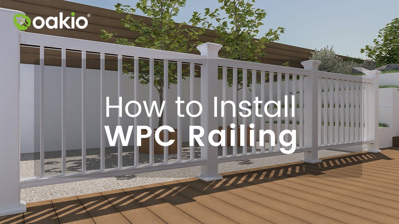 Easy steps to install wood plastic composite WPC railing Oakio YouTube