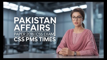 PAKISTAN AFFAIRS | PAPER 2016 | CSS EXAM | CSS PMS TIMES
