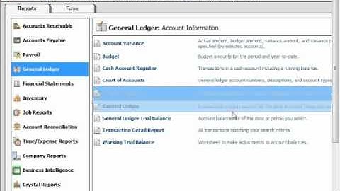 Sage 50 Tutorial Basic General Ledger Reports Sage Training Lesson 3.6