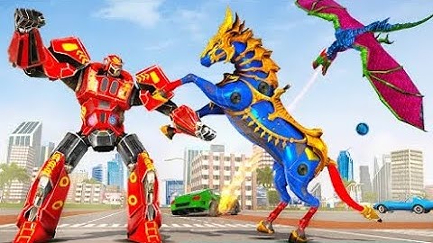 Dragon Robot Horse Part-1 | Rescue City Excavator Robot Car Android GamePlay | By Game Crazy