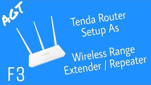 Tenda Router F3 Setup as Wireless Range Extender / Repeater (WISP)