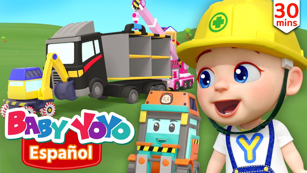 Car Transporter Truck Cartoons for Kids Yoyo and Construction