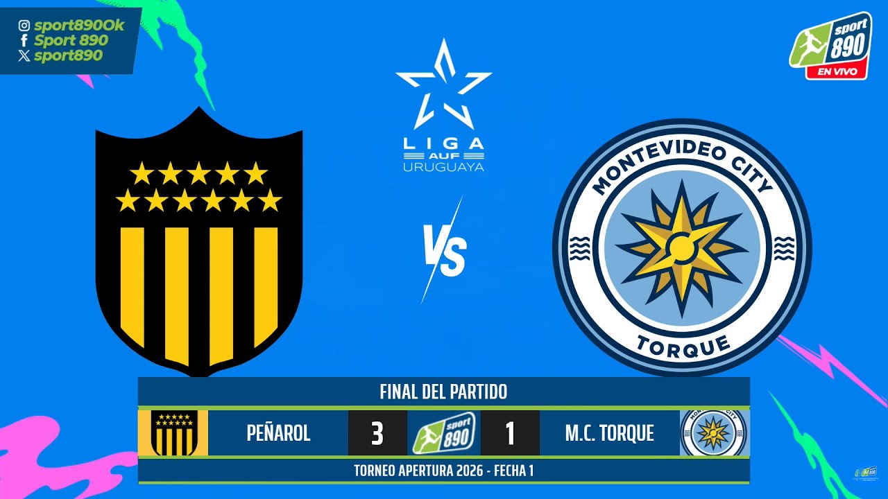 PEÑAROL vs MONTEVIDEO CITY TORQUE🔴 SPORT 890 🔴 LA RADIO DEPORTIVA DEL ...