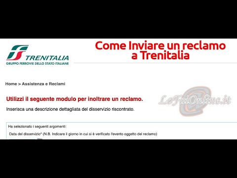 Come Inviare un Reclamo a Trenitalia