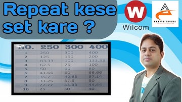 Head to Head Distance in Wilcom Hindi | Head to Head Repeat Setting in Wilcom2006 |Amrish virani