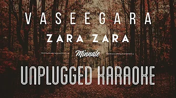 Vaseegara - Zara Zara | karaoke with lyrics | unplugged | Harris Jayaraj | Sebin Xavier