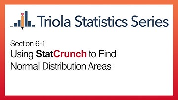 StatCrunch Section 6-1: Using StatCrunch to Find a Normal Distribution Area