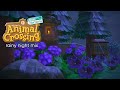 Relaxing animal crossing new horizons night time music  gentle rain sounds  for sleep or study