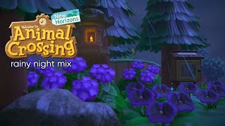 Relaxing Animal Crossing: New Horizons Night Time Music + Gentle Rain Sounds // for sleep or study