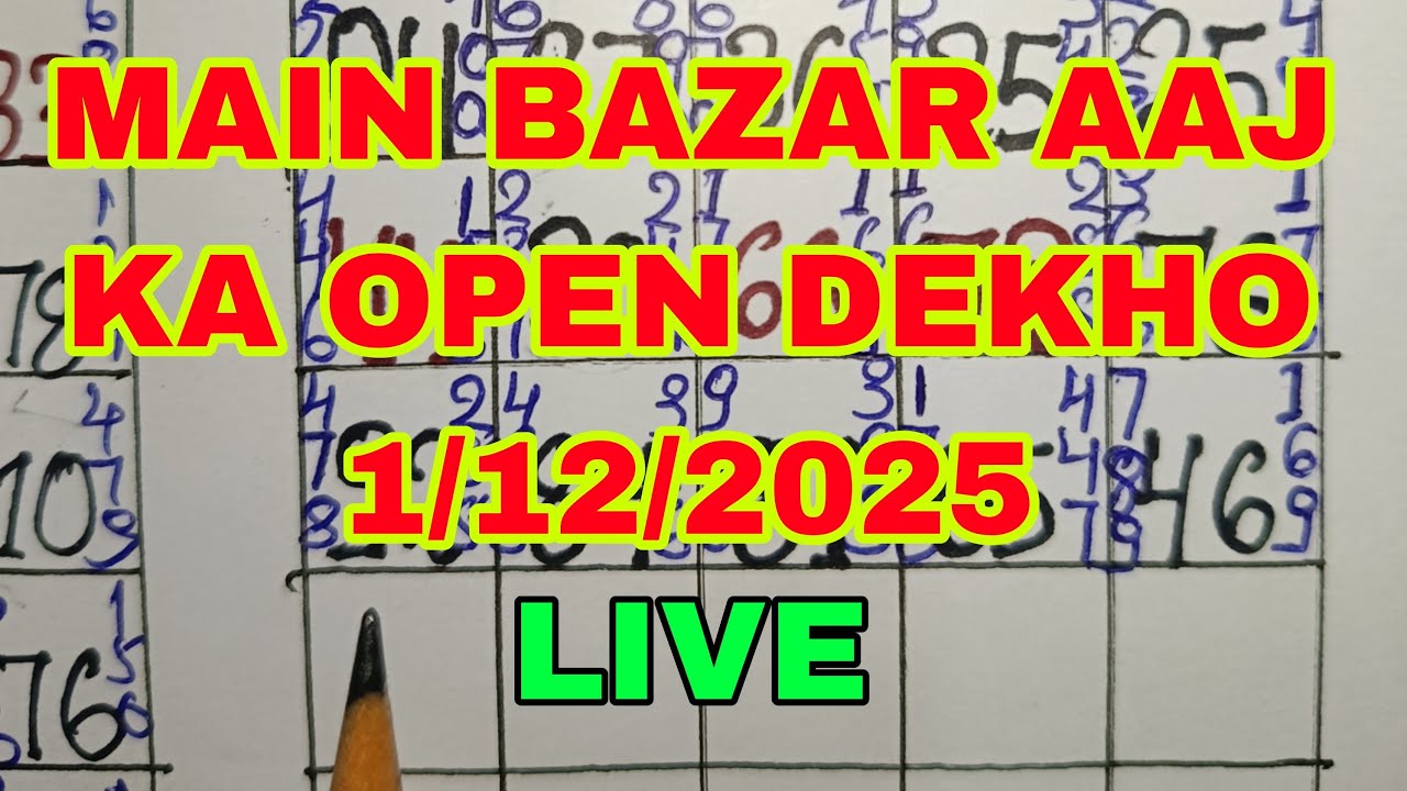 Main Bazar Satta Today 1-12-2025 