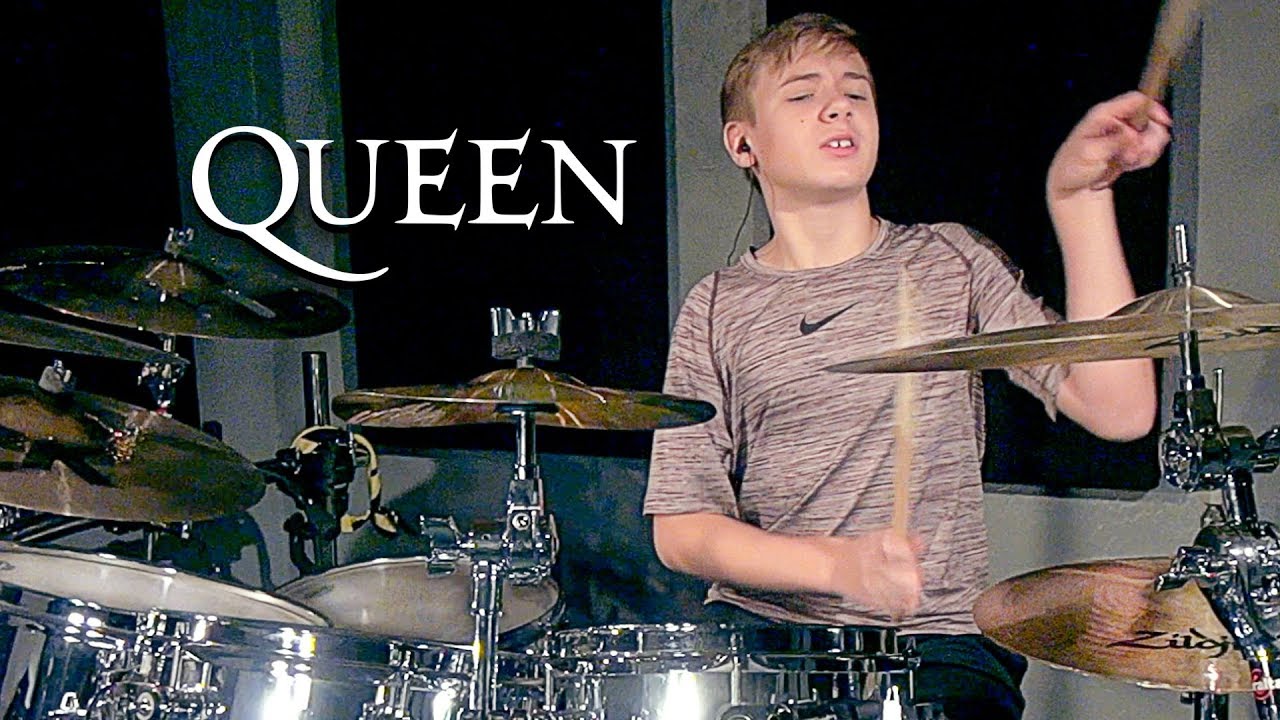 Somebody To Love - QUEEN (age 12) Drum Cover