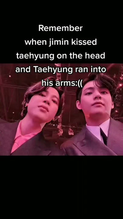 When Jimin Kissed Taehyung On Forehead Then Taehyung Run Into Jimin's Arm 🥺