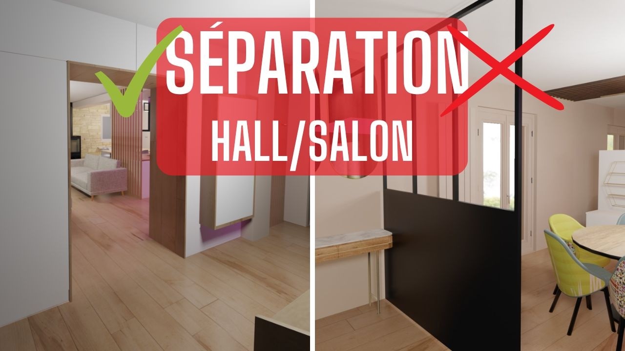 Separation hall d entree salon : 2 solutions efficaces - YouTube