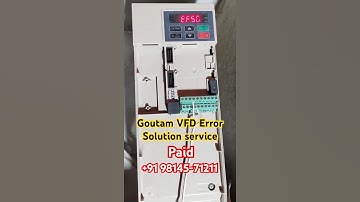 E.FSG error Goutam Solar VFd Parameter Setting Service Paid +91 98145-71211 #kusumsolar #kusum