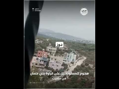 مستوطنون يهاجمون المواطنين في قراوة بني حسان في سلفيت