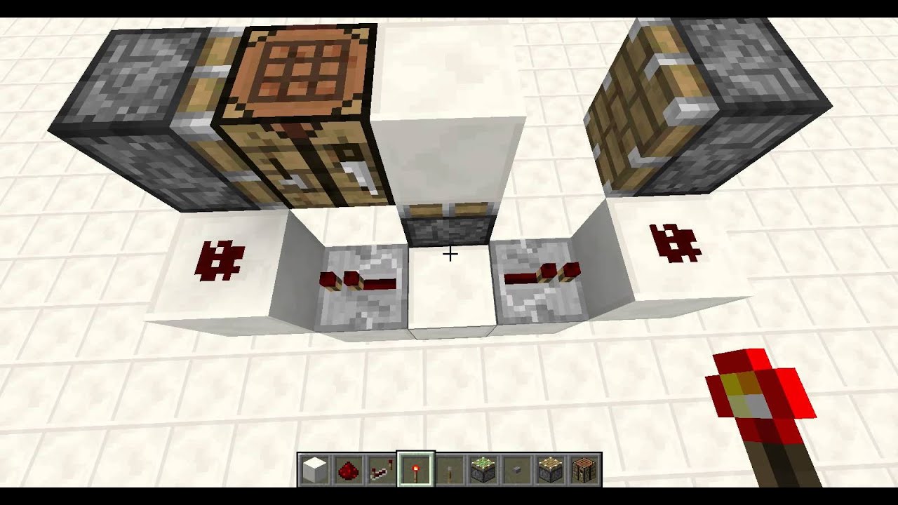 Minecraft Tuto Restonne: établi caché - YouTube