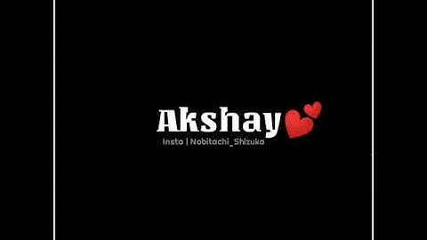 Akshay Name status video| Marathi Status |WhatsApp status | #viral |Ringtone| Alone | Akash Ghangale