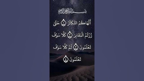 سورة التكاثر بصوت الشيخ سعد الغامدي