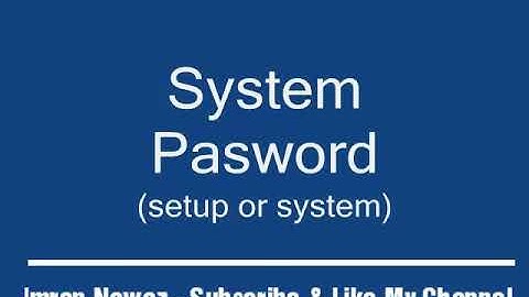 Computer Hardware Course in Urdu (System Password) - Lesson 12