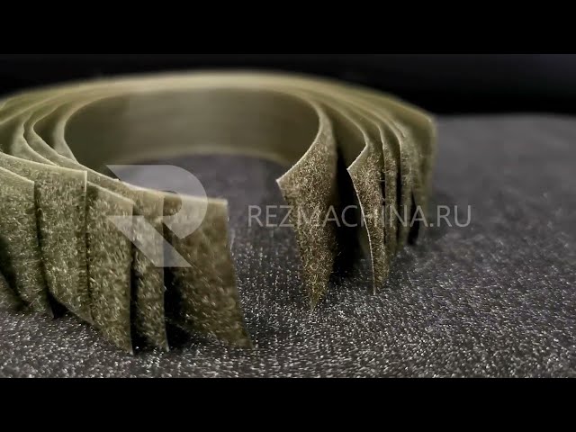 Резка строп, липучки и шнура на станке R1 (холодный+горячий рез) / REZOMER