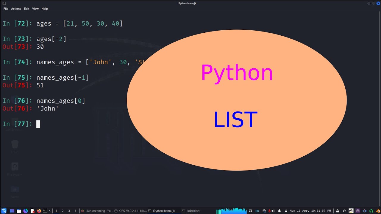 Python Basics - 18 - List - YouTube