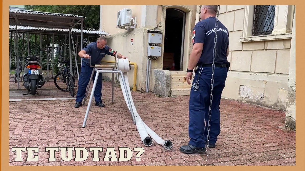 Te tudtad? Így szárítják a tűzoltók a tömlőket!