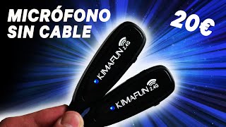 MICRÓFONO lavalier INALÁMBRICO barato - KIMAFUN 2.4G