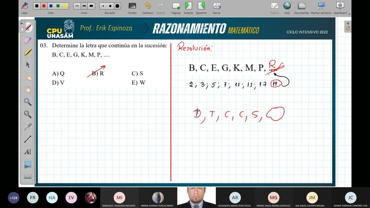 CPU UNASAM 2022 SUCESIONES, SERIES Y SUMATORIAS PROFESOR ERIK ESPINOZA
